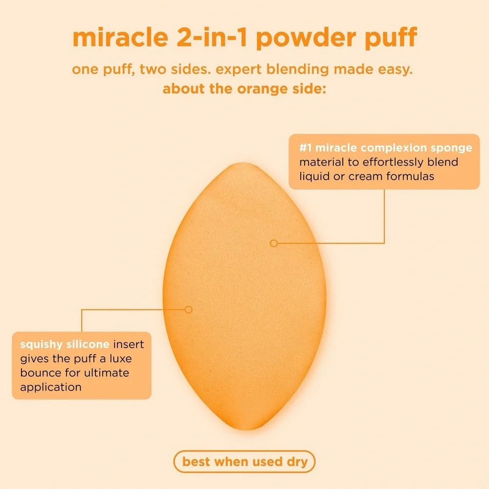 BNIB Real Techniques Miracle 2-in-1 Dual Sided Powder Puff